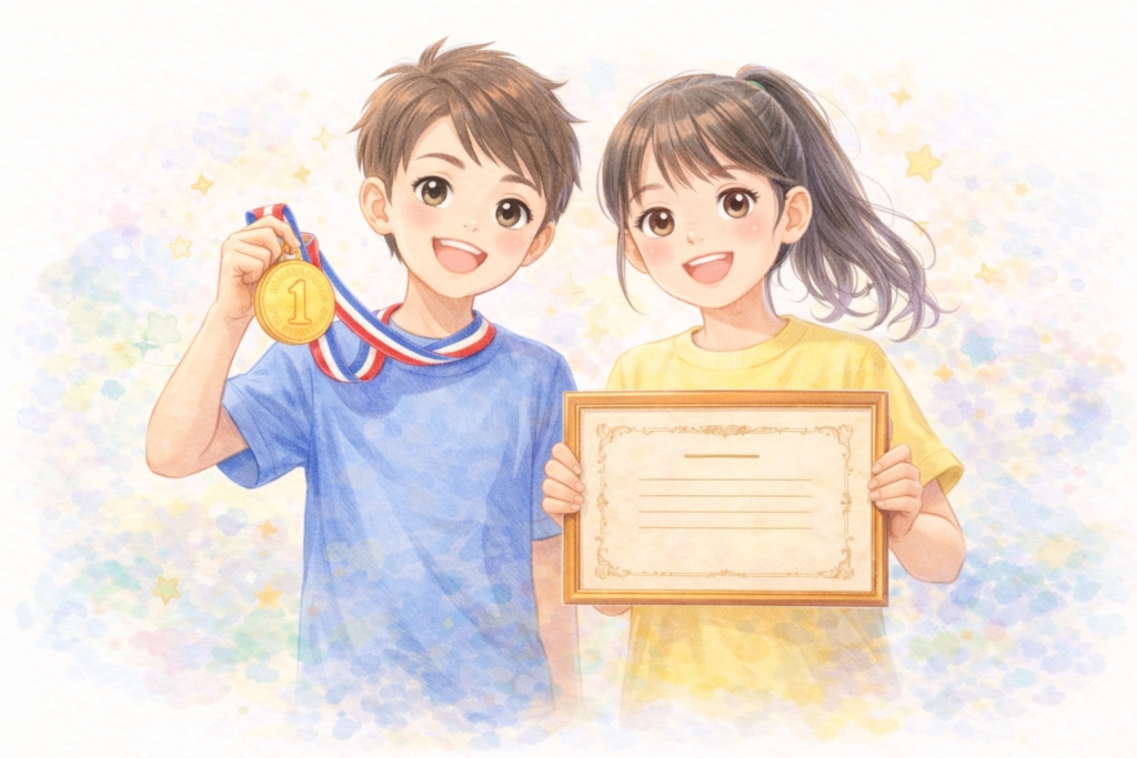 高学年で習い事の成果を感じる子どもたちのイメージ